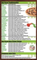 Menu Legende Pizza - Les pizzas