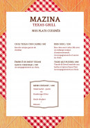 Menu Mazina Grill - Plats