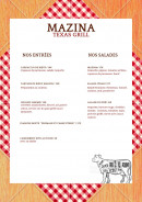 Menu Mazina Grill - Entrées et salades