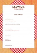 Menu Mazina Grill - Desserts