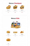 Menu Point B - Menus classiques et menu enfant