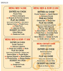 Menu Rana - Les menus