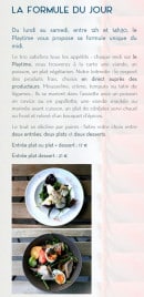 Menu Restaurant PlayTime - Les formules menus