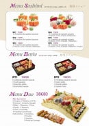 Menu Yami sushi - Les menus sashimis, menus bentos et menus duos