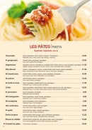 Menu Cirillo - Les pâtes