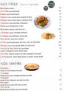 Menu L' Aquarium - Les pâtes et gratins
