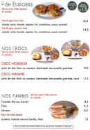 Menu L' Aquarium - Les burgers, crocs et paninis