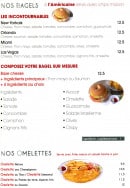 Menu L' Aquarium - Les bagels et omelettes