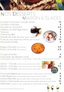 Menu L' Aquarium - Les desserts et glacées