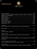 Carte et menu de Mun Bay à Charenton le Pont — Cocktails