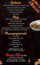 Menu African Doumouni - Les grillades, plats et accompagnements, ...