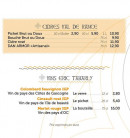 Menu Le triskel - Les vins