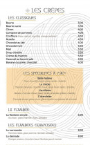 Menu Le triskel - Les crêpes