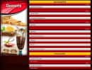 Menu Presto Pizza 94 - les desserts