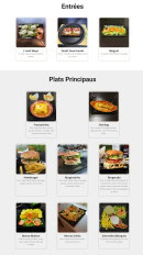 Carte et menu de La Petite Française à Villeneuve le Roi — Les entrées et plats