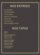 Menu Le Palace - Les entrées et tapas