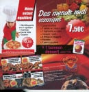 Menu Speedza - Les menus proposées