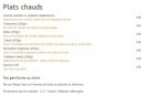 Menu Beitna - Les plats chauds 