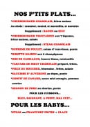 Menu La Cantine - Les plats