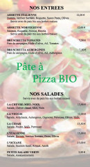 Menu La Caz'à Pizza - Les entrées et salades