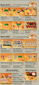 Menu Sushi Sei - Les menus sushi, menu maki, ...