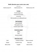 Menu Domichef - Le buffet dinatoire