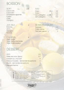 Menu Aïko - Les boisons et desserts