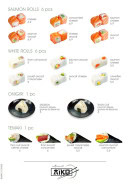 Menu Aïko - Saumon rools, onigiri et temaki,...
