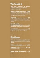 Carte et menu de Aux portes de l'Orient à Villiers sur Marne — Les desserts, boissons