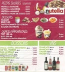 Menu La Scala - Les desserts boissons et vins