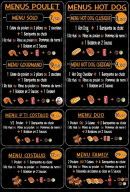 Menu O' Point Poulet - Les menus