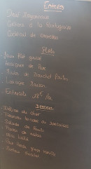 Menu Chez Amandine - Exemple de menu