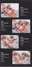 Menu Sakura - Les menus: petits bateaux, grands bateaux