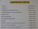 Carte et menu de Rôtisserie du Plessis à Le Plessis Trevise — La carte