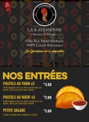 Menu La Kayesienne - Les entrées