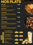 Menu La Kayesienne - Les plats et boissons