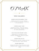 Menu O'mak Ristorante - Les salades