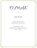 Menu O'mak Ristorante - Les plats