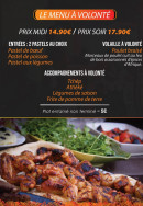 Menu Yopougon Grill - Menus à volonté