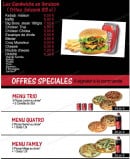 Menu Pizza Dinapoli - Les sandwiches et menus