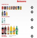 Menu Macadam Pizza - les boissons