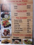 Menu Café De la Mairie - A emportes ou sur  place