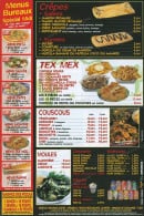 Menu Casa Pizza - Les menus, creps, tex mex, ...