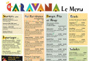 Carte et menu de Caravana à Choisy le Roi — La salle