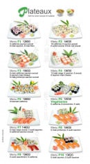 Menu Zaki Sushi - Les plateaux