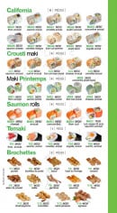 Menu Zaki Sushi - California, crousti maki...