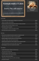Menu Dans les Etoiles - Entrées, plats, desserts et formules 