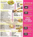 Menu Food O'Clok - les salades, paninis et sandwichs