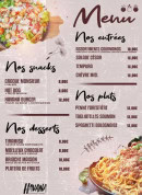 Menu Havana - Les entrées, snacks et plats,...