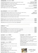 Menu Italia - Les entrées, pâtes,...